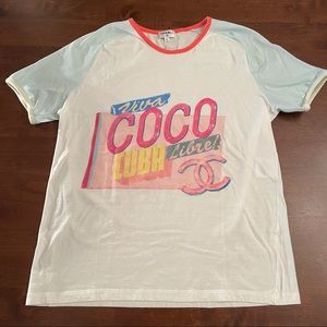 CHANEL 17C Viva Coco Tee Coral/Aqua